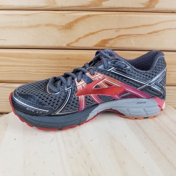 Brooks Womens Adrenaline GTS 17 1202311B044 Gray Running Shoes Sneakers Lace-up - Picture 10 of 12